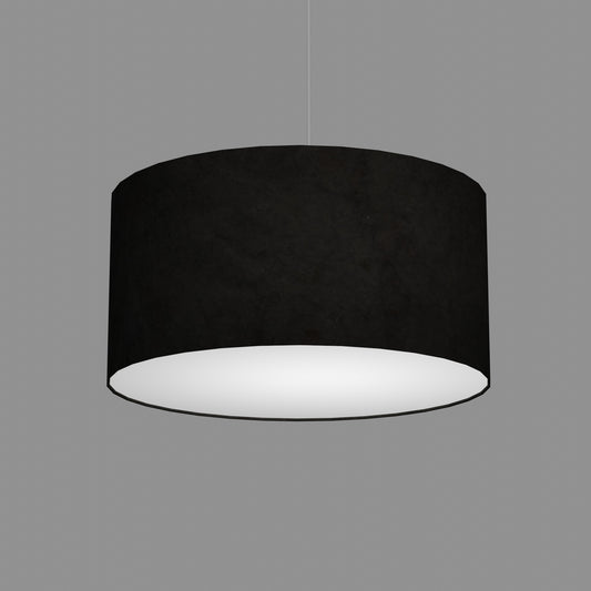 Drum Lamp Shade - P55 - Black Lokta, 50cm(d) x 25cm(h)