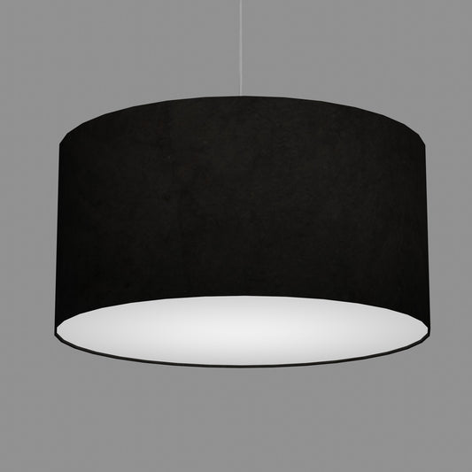 Drum Lamp Shade - P55 - Black Lokta, 60cm(d) x 30cm(h)