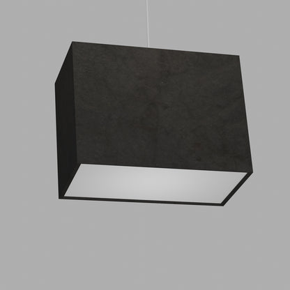 Rectangle Lamp Shade - P55 - Black Lokta, 40cm(w) x 30cm(h) x 20cm(d)
