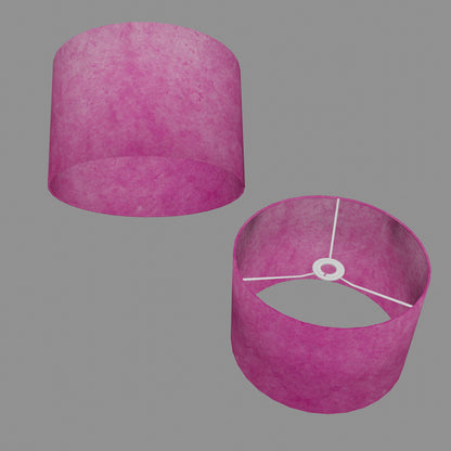 Drum Lamp Shade - P57 - Hot Pink Lokta, 30cm(d) x 20cm(h)