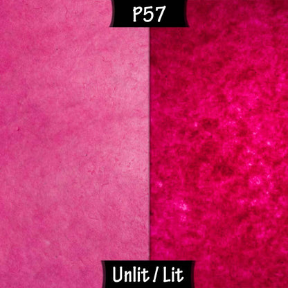 Oval Lamp Shade - P57 - Hot Pink Lokta, 30cm(w) x 30cm(h) x 22cm(d) - Imbue Lighting