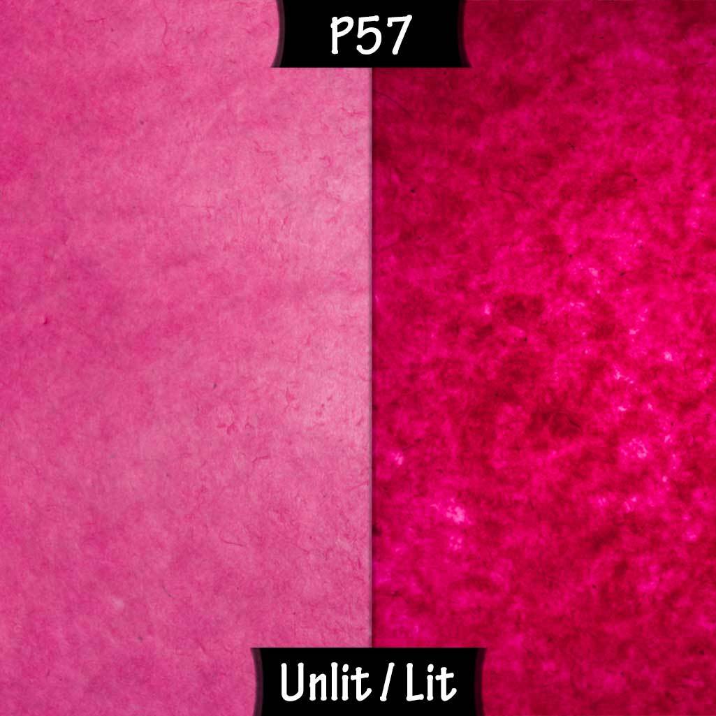 Oval Lamp Shade - P57 - Hot Pink Lokta, 40cm(w) x 30cm(h) x 30cm(d) - Imbue Lighting