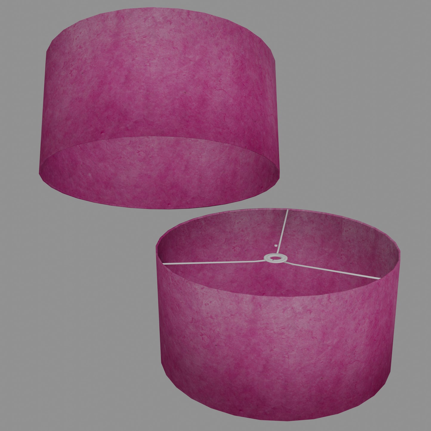 Drum Lamp Shade - P57 - Hot Pink Lokta, 50cm(d) x 25cm(h)