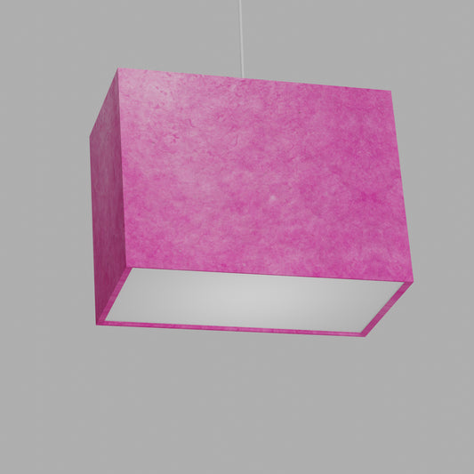 Rectangle Lamp Shade - P57 - Hot Pink Lokta, 40cm(w) x 30cm(h) x 20cm(d)