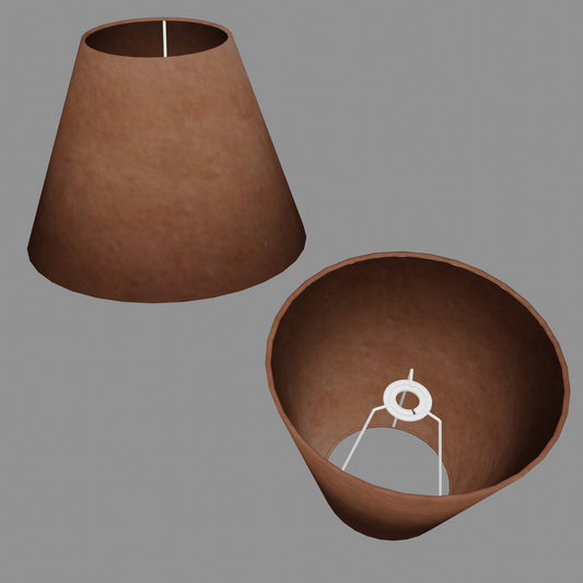 Conical Lamp Shade P58 - Brown Lokta, 15cm(top) x 30cm(bottom) x 22cm(height)