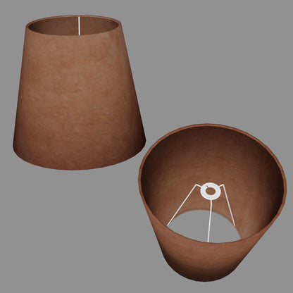 Conical Lamp Shade P58 - Brown Lokta, 23cm(top) x 35cm(bottom) x 31cm(height)