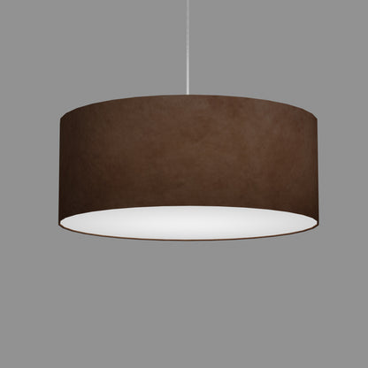 Drum Lamp Shade - P58 - Brown Lokta, 50cm(d) x 20cm(h)