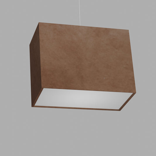 Rectangle Lamp Shade - P58 - Brown Lokta, 40cm(w) x 30cm(h) x 20cm(d)