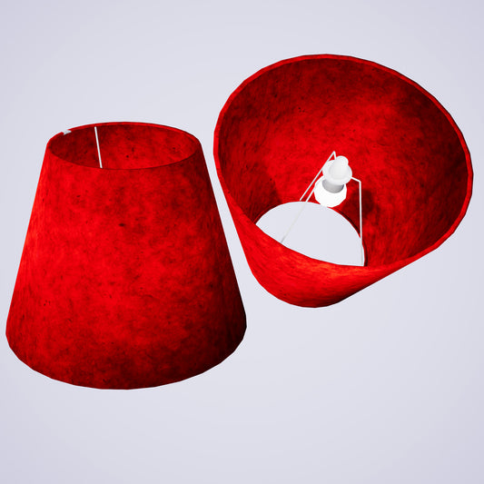 Conical Lamp Shade P60 - Red Lokta, 23cm(top) x 40cm(bottom) x 31cm(height)