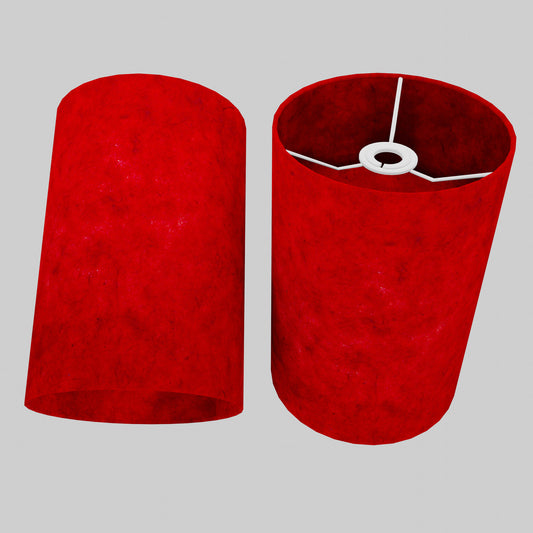 Drum Lamp Shade - P60 - Red Lokta, 20cm(d) x 30cm(h)