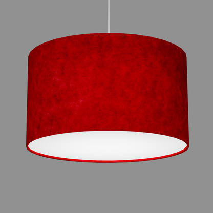 Drum Lamp Shade - P60 - Red Lokta, 35cm(d) x 20cm(h)