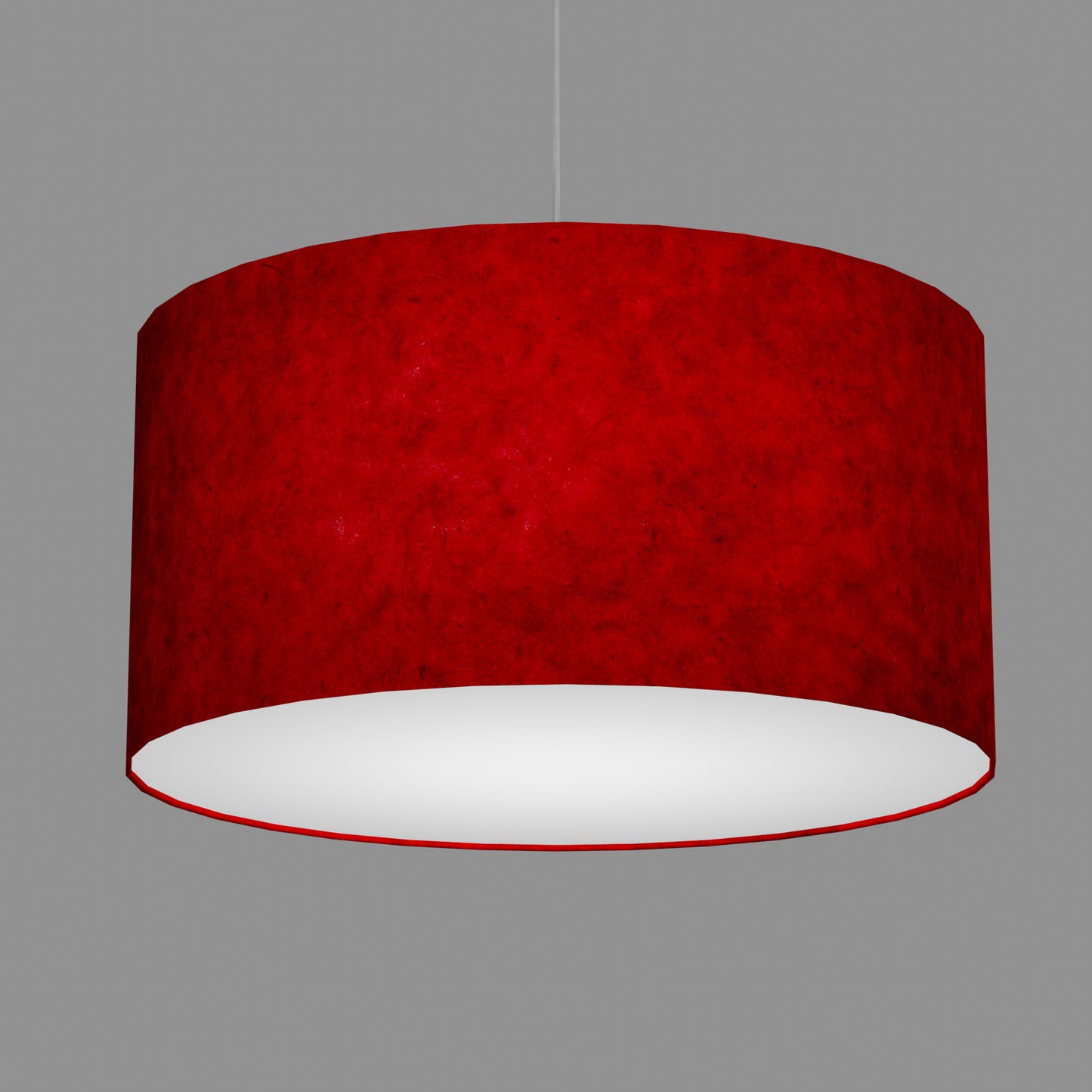 Drum Lamp Shade - P60 - Red Lokta, 60cm(d) x 30cm(h)