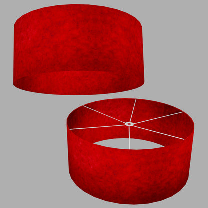 Drum Lamp Shade - P60 - Red Lokta, 70cm(d) x 30cm(h)