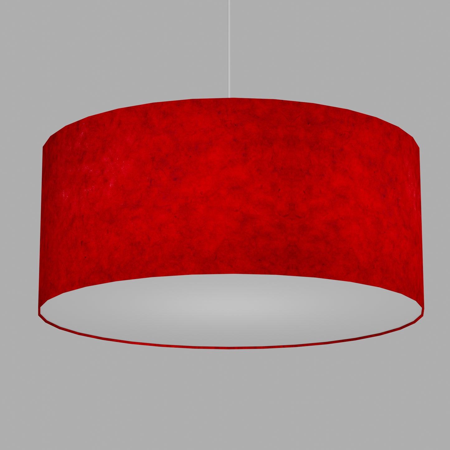 Drum Lamp Shade - P60 - Red Lokta, 70cm(d) x 30cm(h)
