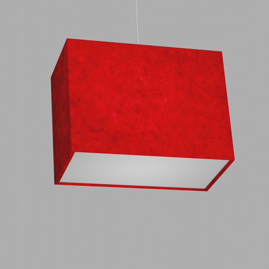Rectangle Lamp Shade - P60 - Red Lokta, 40cm(w) x 30cm(h) x 20cm(d)