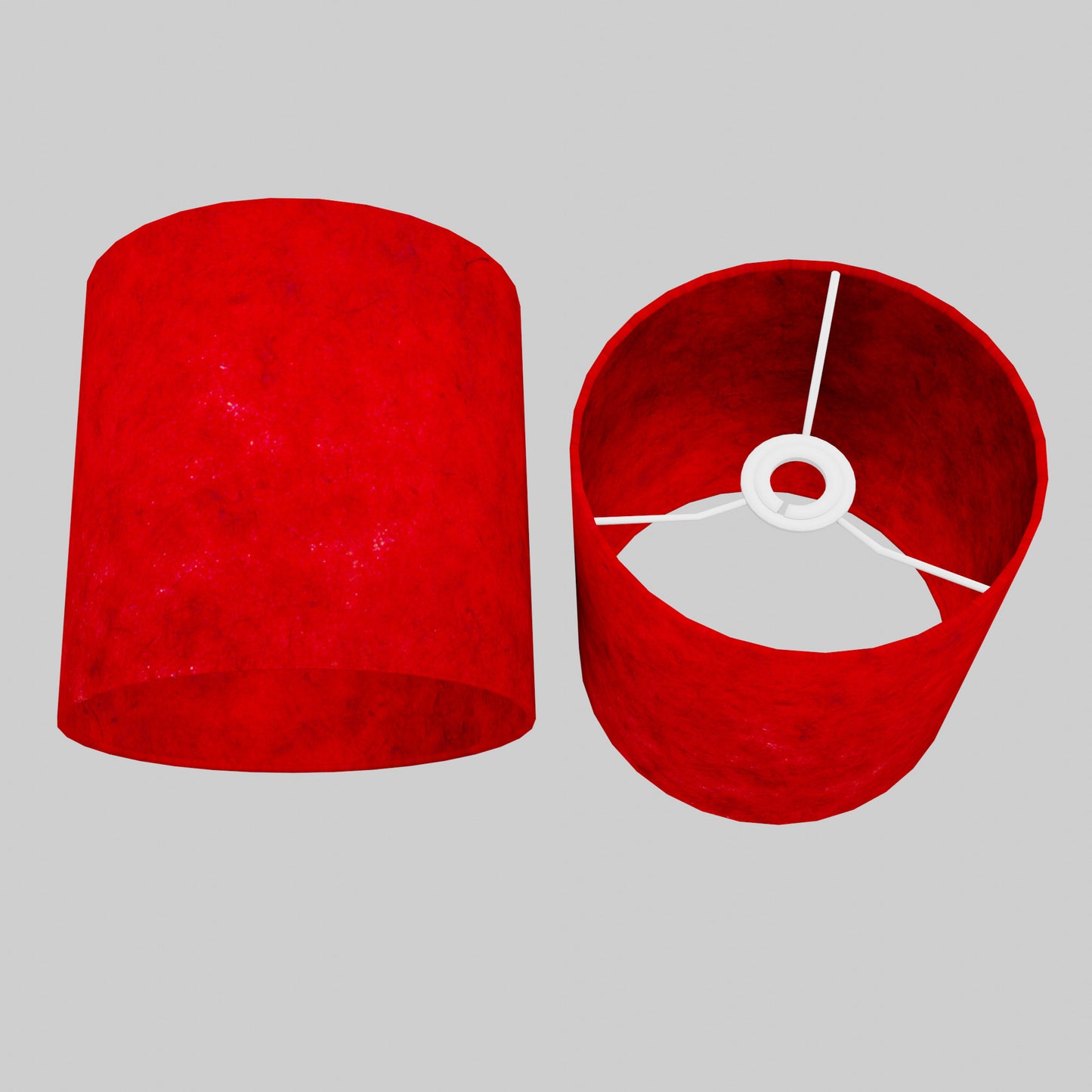 Drum Lamp Shade - P60 - Red Lokta, 20cm(d) x 20cm(h)
