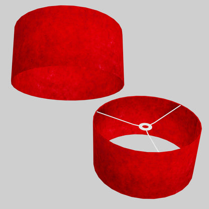Drum Lamp Shade - P60 - Red Lokta, 40cm(d) x 20cm(h)