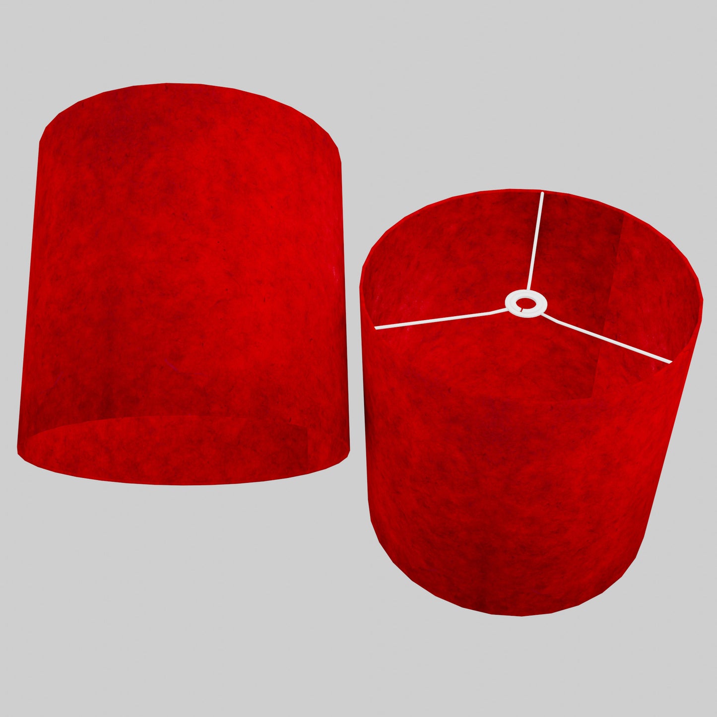 Drum Lamp Shade - P60 - Red Lokta, 40cm(d) x 40cm(h)