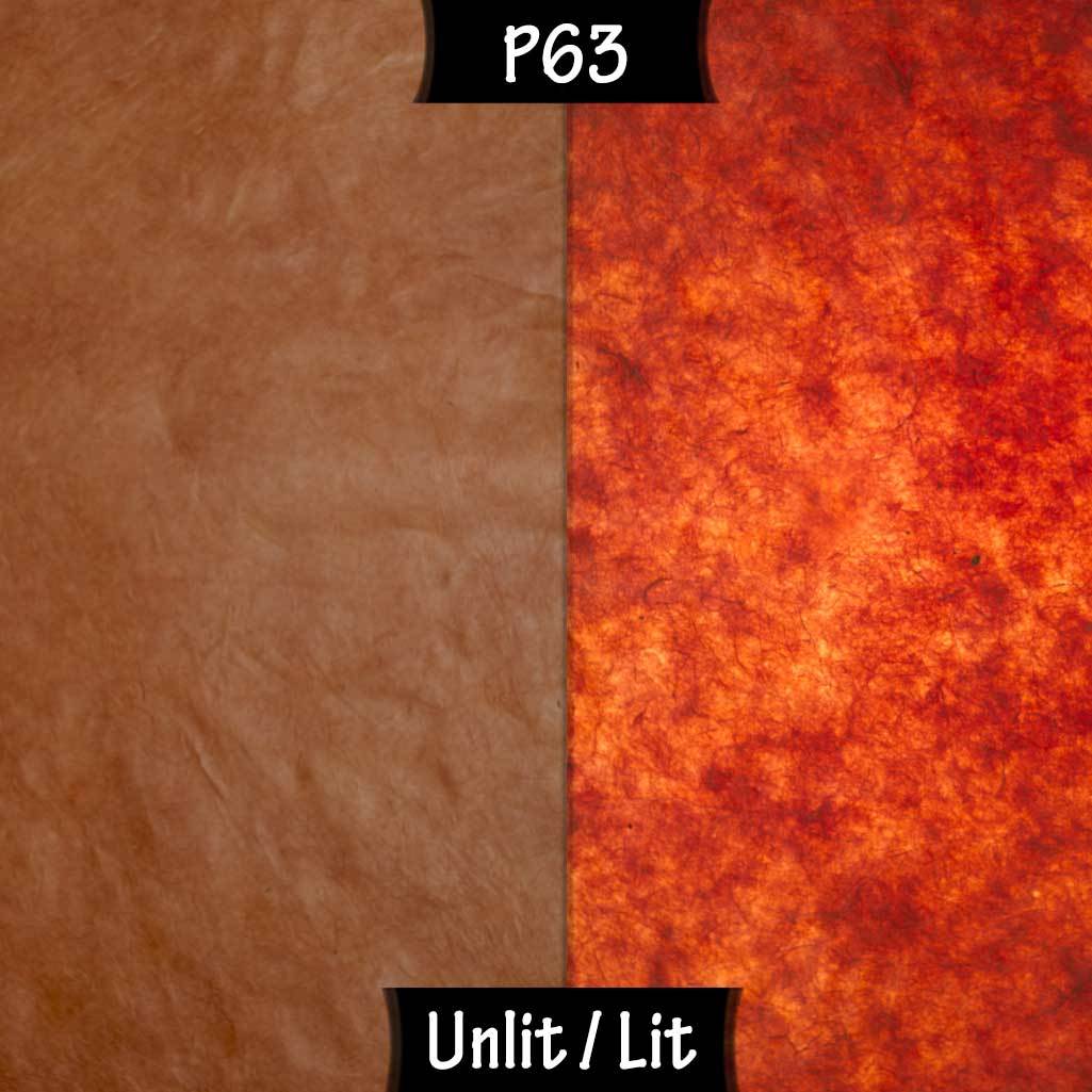 Oval Lamp Shade - P63 - Terracotta Lokta, 40cm(w) x 30cm(h) x 30cm(d) - Imbue Lighting