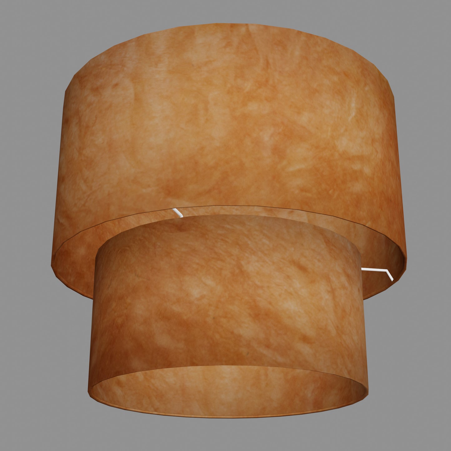 2 Tier Lamp Shade - P63 - Terracotta Lokta, 40cm x 20cm & 30cm x 15cm
