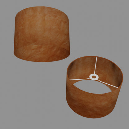 Drum Lamp Shade - P63 - Terracotta Lokta, 30cm(d) x 20cm(h)