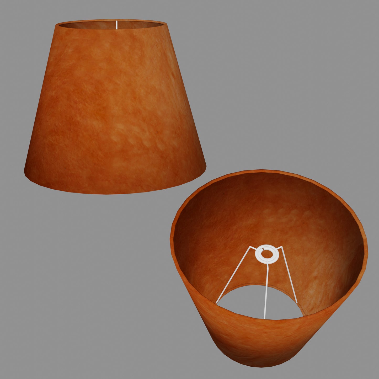 Conical Lamp Shade P63 - Terracota Lokta, 23cm(top) x 40cm(bottom) x 31cm(height)