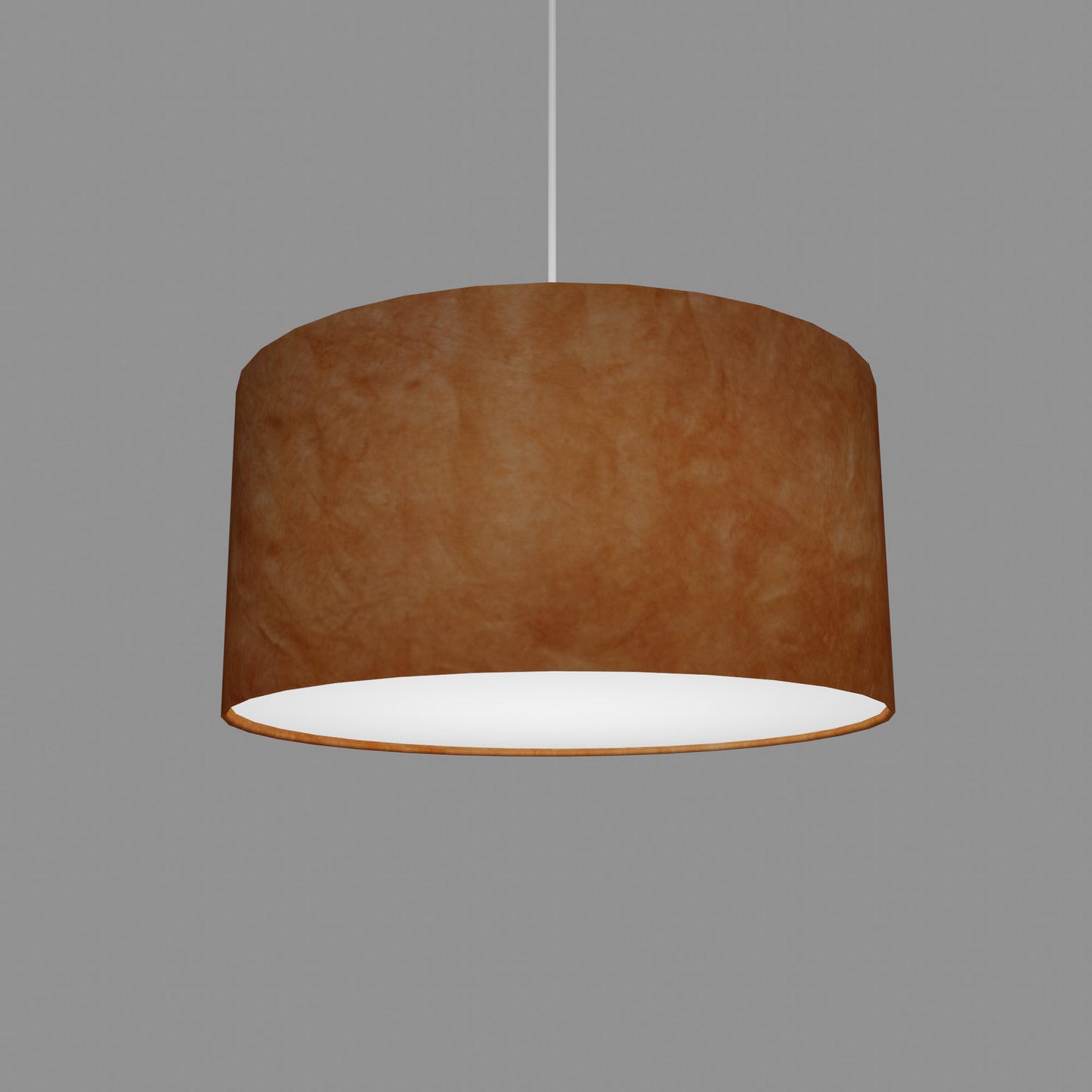 Drum Lamp Shade - P63 - Terracotta Lokta, 40cm(d) x 20cm(h)