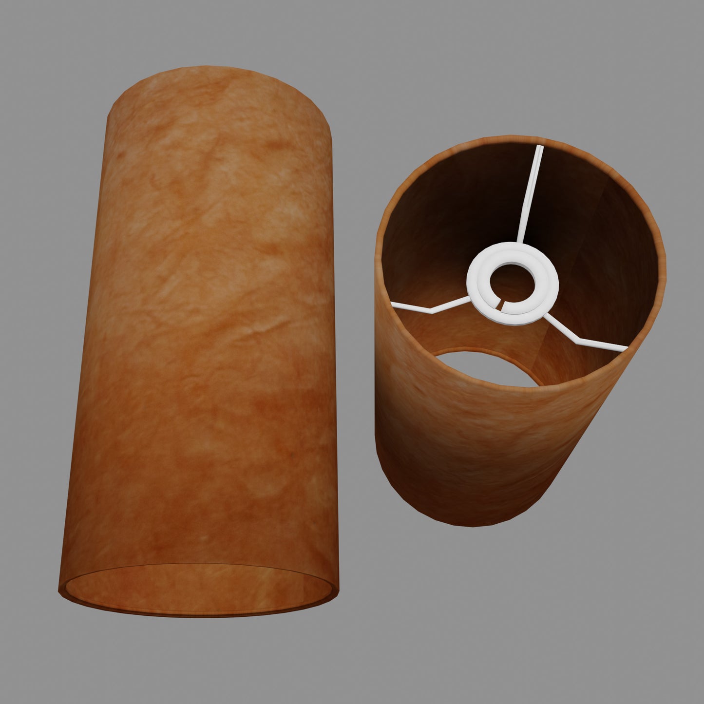 Drum Lamp Shade - P63 - Terracotta Lokta, 15cm(d) x 30cm(h)