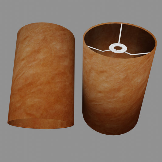 Drum Lamp Shade - P63 - Terracotta Lokta, 20cm(d) x 30cm(h)