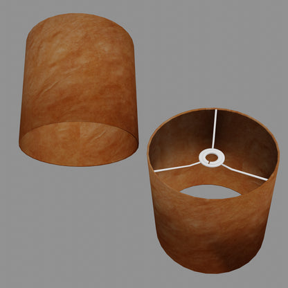 Drum Lamp Shade - P63 - Terracota Lokta, 25cm x 25cm