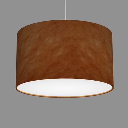 Drum Lamp Shade - P63 - Terracotta Lokta, 35cm(d) x 20cm(h)
