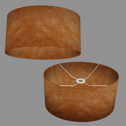 Oval Lamp Shade - P63 - Terracotta Lokta, 40cm(w) x 20cm(h) x 30cm(d)