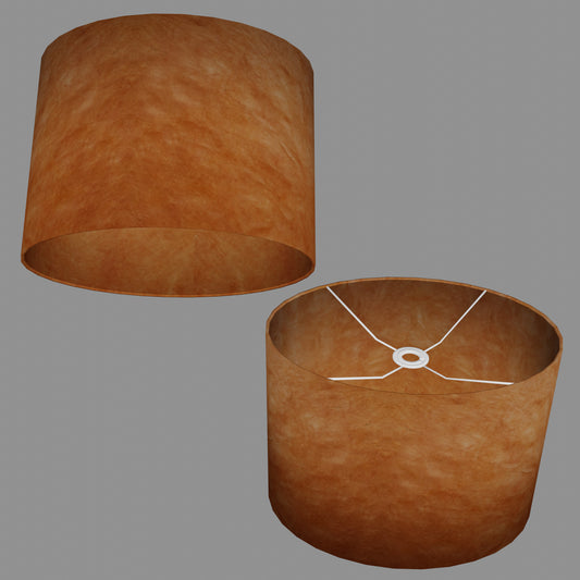 Oval Lamp Shade - P63 - Terracotta Lokta, 40cm(w) x 30cm(h) x 30cm(d)