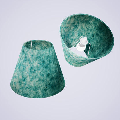 Conical Lamp Shade P65 - Turquoise Lokta, 15cm(top) x 30cm(bottom) x 22cm(height)