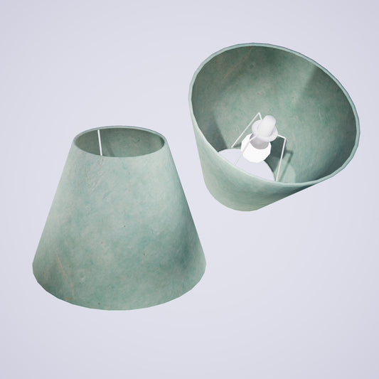 Conical Lamp Shade P65 - Turquoise Lokta, 15cm(top) x 30cm(bottom) x 22cm(height)
