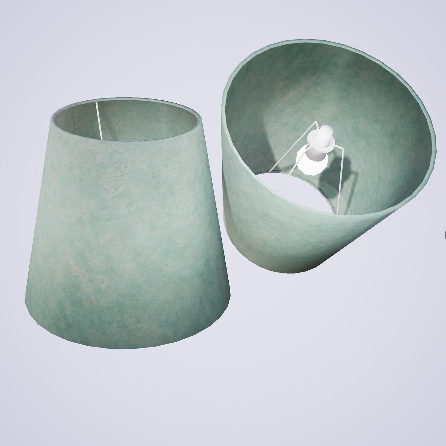 Conical Lamp Shade P65 - Turquoise Lokta, 23cm(top) x 35cm(bottom) x 31cm(height)