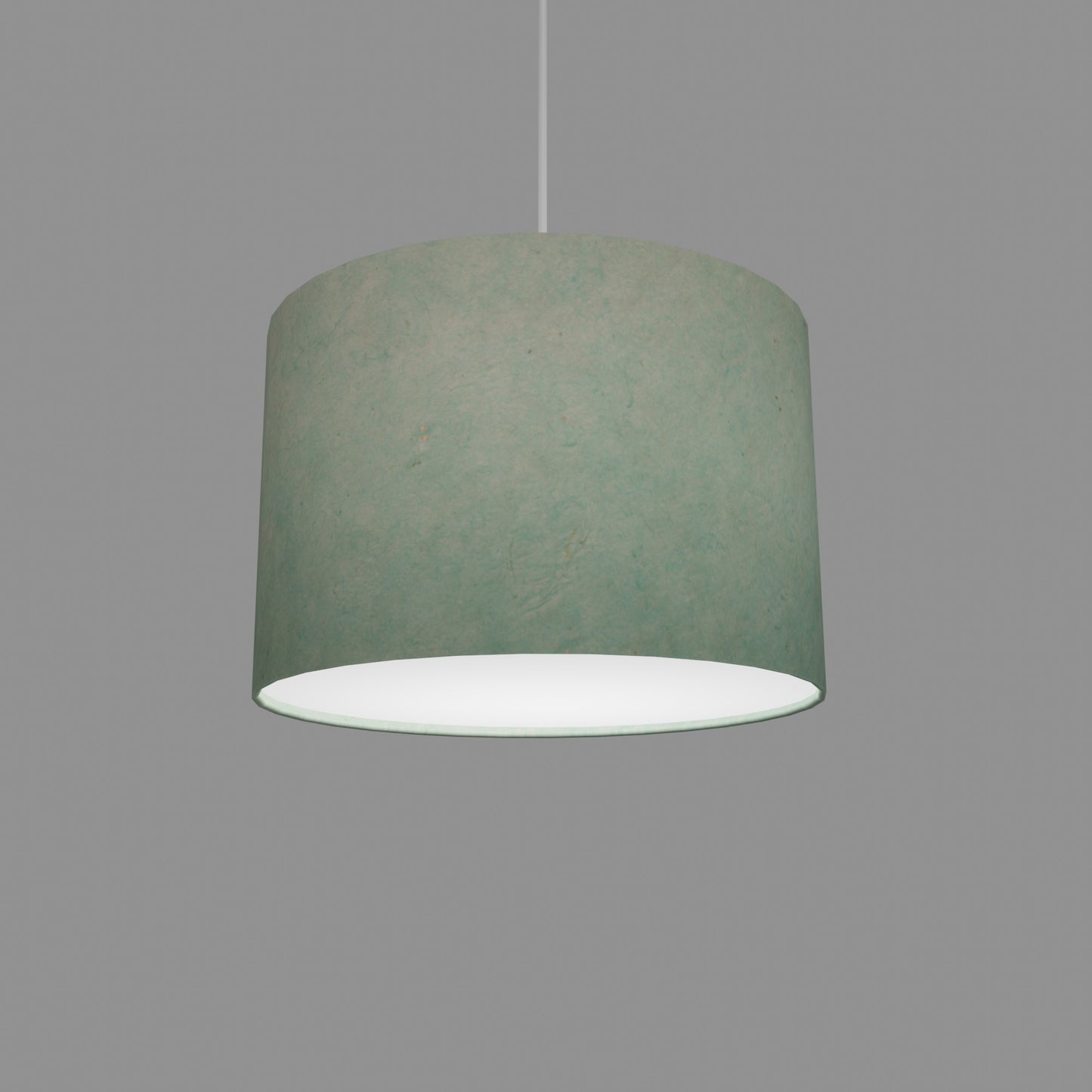 Drum Lamp Shade - P65 - Turquoise Lokta, 30cm(d) x 20cm(h)