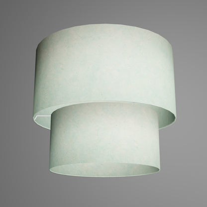 2 Tier Lamp Shade - P65 - Turquoise Lokta, 40cm x 20cm & 30cm x 15cm