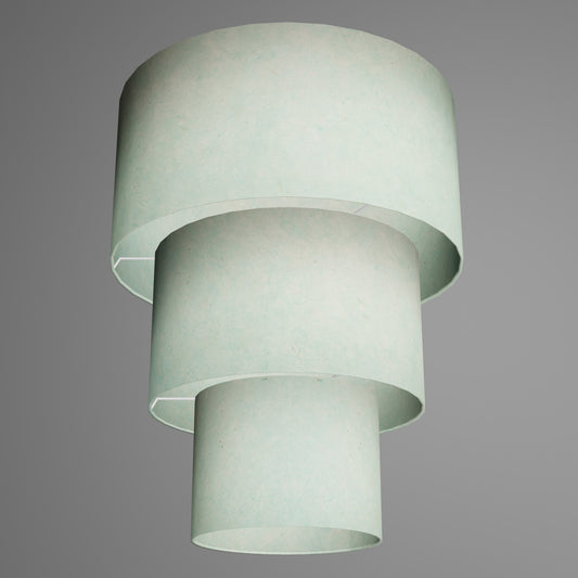 3 Tier Lamp Shade - P65 - Turquoise Lokta, 40cm x 20cm, 30cm x 17.5cm & 20cm x 15cm