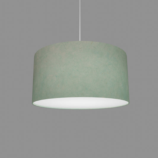 Drum Lamp Shade - P65 - Turquoise Lokta, 40cm(d) x 20cm(h)