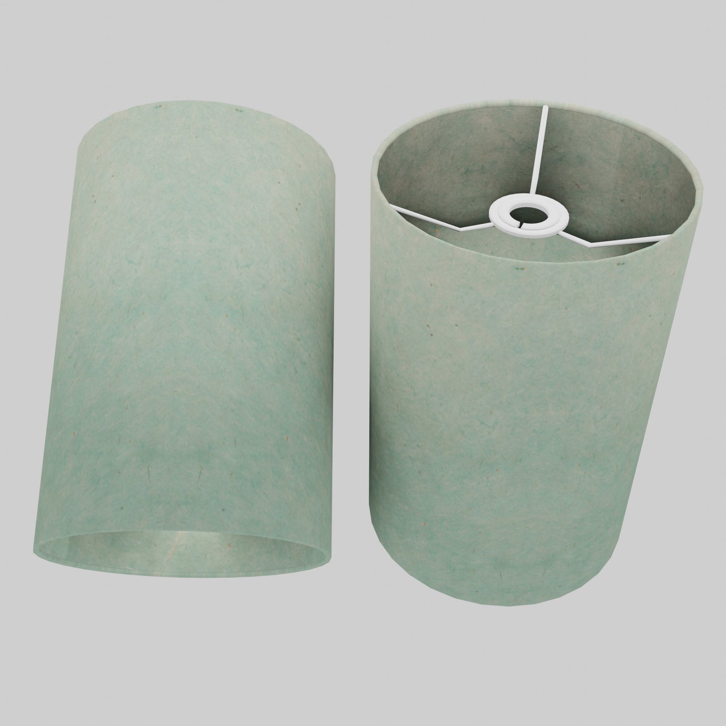 Drum Lamp Shade - P65 - Turquoise Lokta, 20cm(d) x 30cm(h)