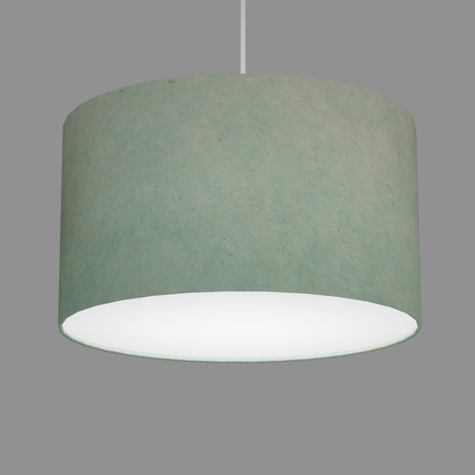 Drum Lamp Shade - P65 - Turquoise Lokta, 35cm(d) x 20cm(h)