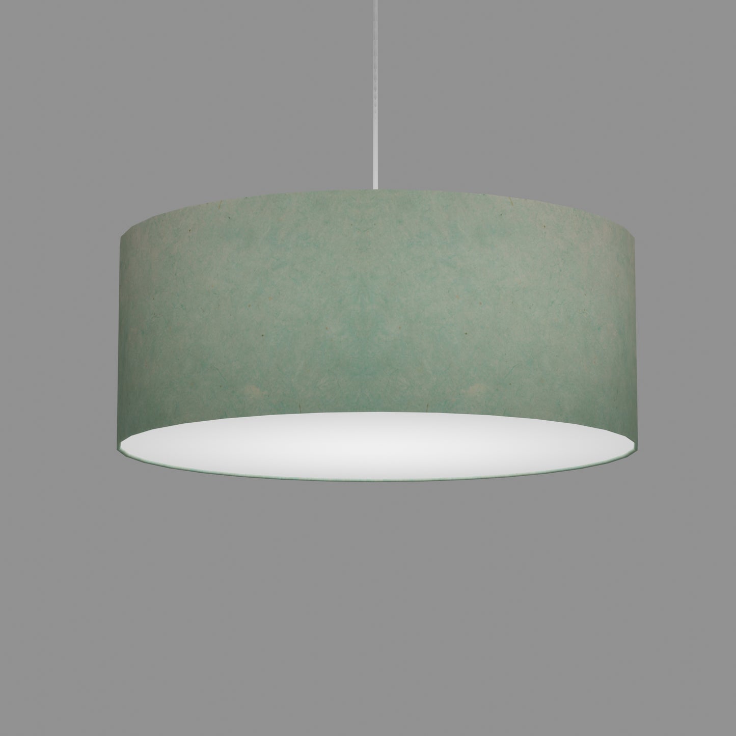 Drum Lamp Shade - P65 - Turquoise Lokta, 50cm(d) x 20cm(h)