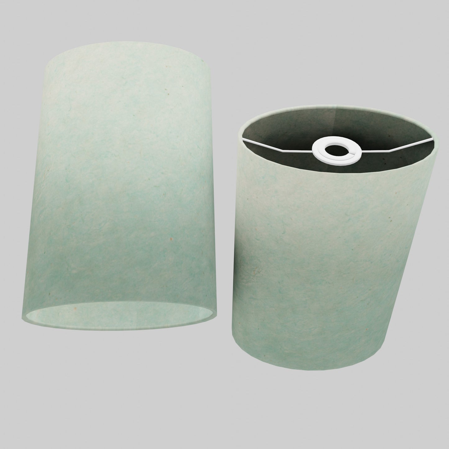 Oval Lamp Shade - P65 - Turquoise Lokta, 20cm(w) x 30cm(h) x 13cm(d)