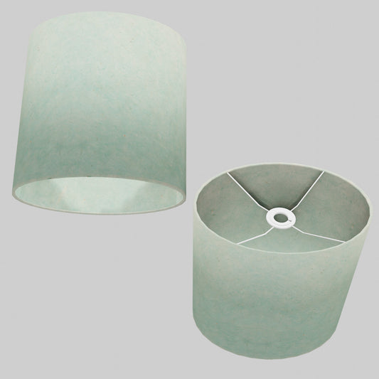 Oval Lamp Shade - P65 - Turquoise Lokta, 30cm(w) x 30cm(h) x 22cm(d)