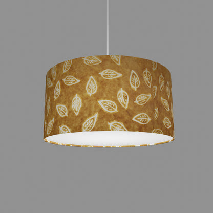 Drum Lamp Shade - P66 - Batik Leaf on Camel, 40cm(d) x 20cm(h)