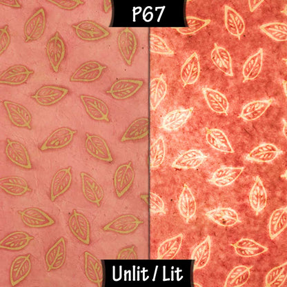 Free Standing Table Lamp Large - P67 ~ Batik Leaf on Pink