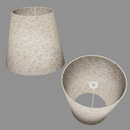 Conical Lamp Shade P69 - Garden Gold on Natural, 23cm(top) x 35cm(bottom) x 31cm(height)