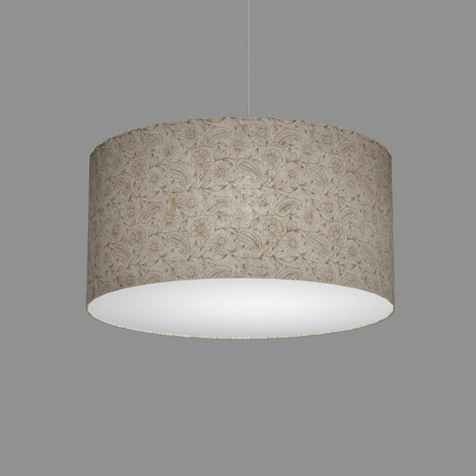 Drum Lamp Shade - P69 - Garden Gold on Natural, 50cm(d) x 25cm(h)
