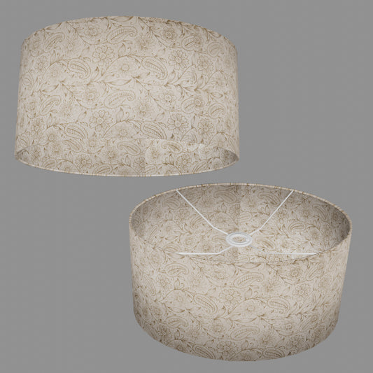 Oval Lamp Shade - P69 - Garden Gold on Natural, 40cm(w) x 20cm(h) x 30cm(d)
